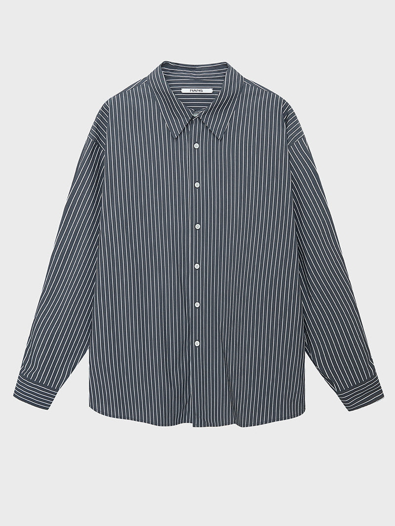 Striped Cotton Blend Casual Shirt