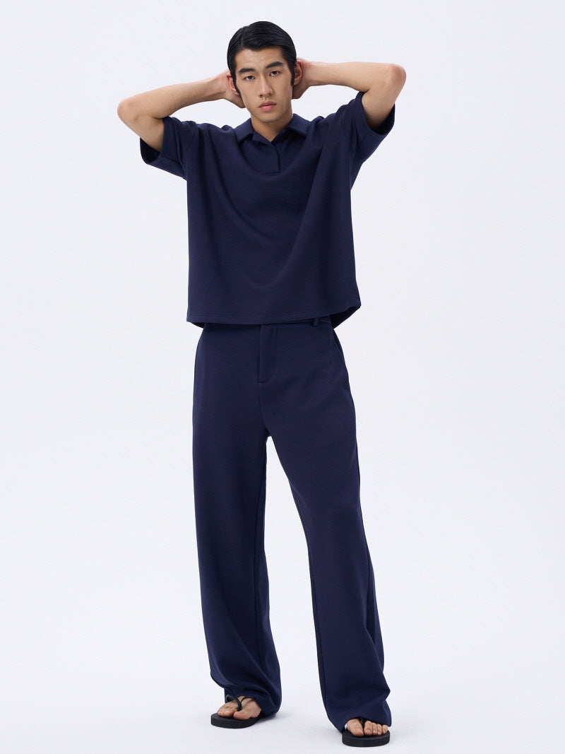 Navy Air Cotton Polo Shirt