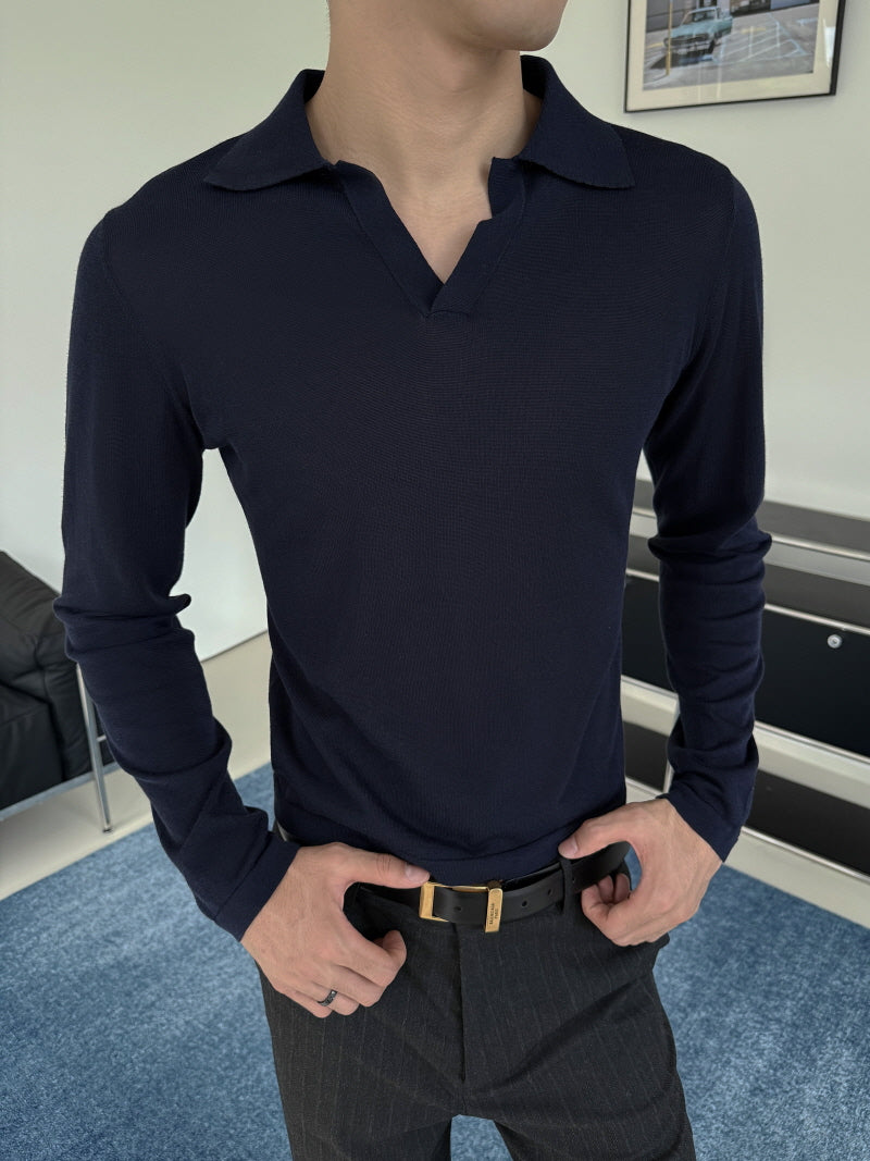 Multi-Color Slim Polo Top