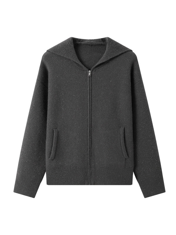 Vintage Glitter Knit Hoodie
