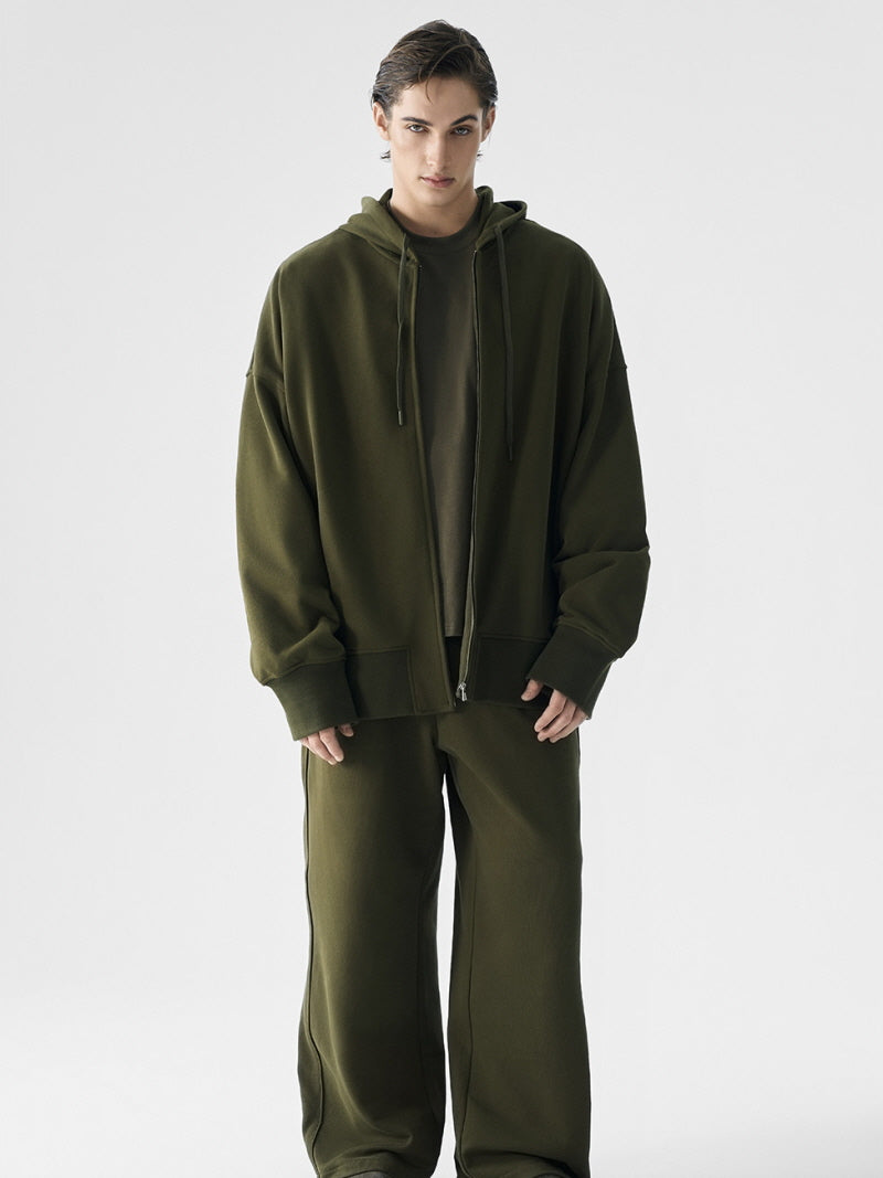 Relaxed Zip Sweat Jacket