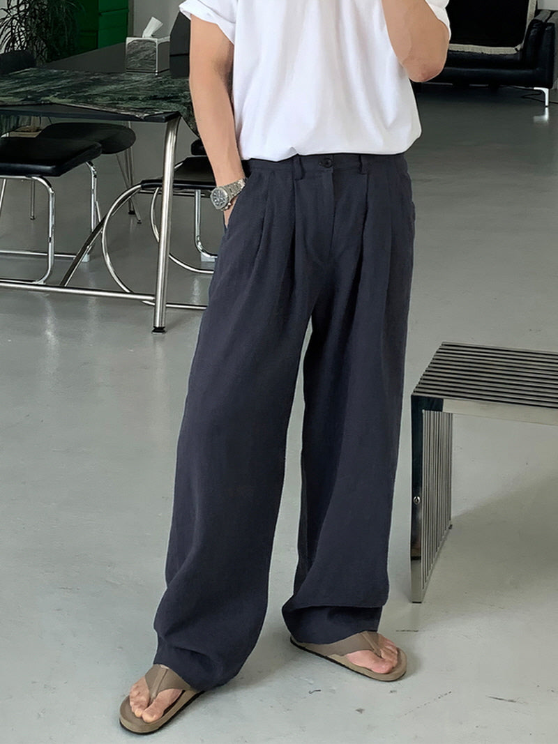 Relaxed Fit Linen Trousers