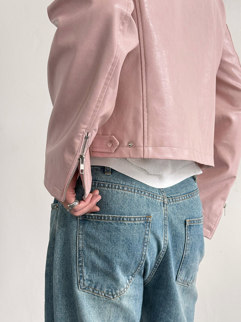Sexy Slim Glossy Leather Jacket