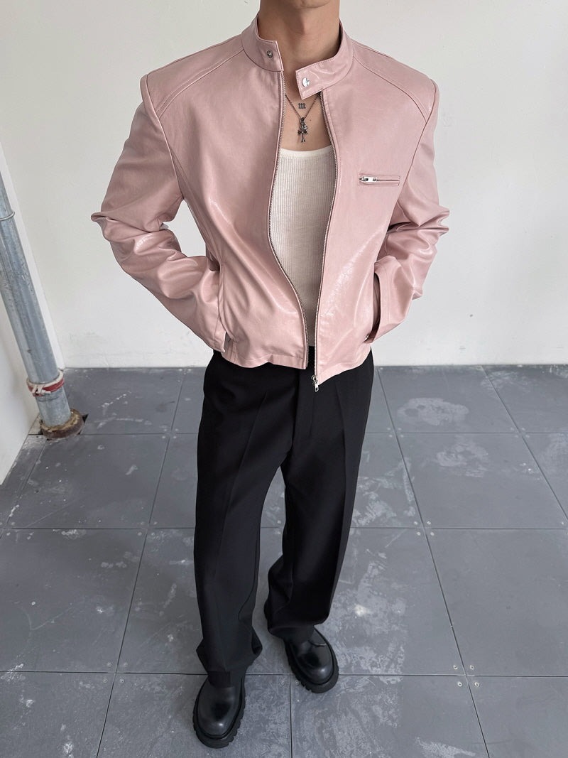 Sexy Slim Glossy Leather Jacket
