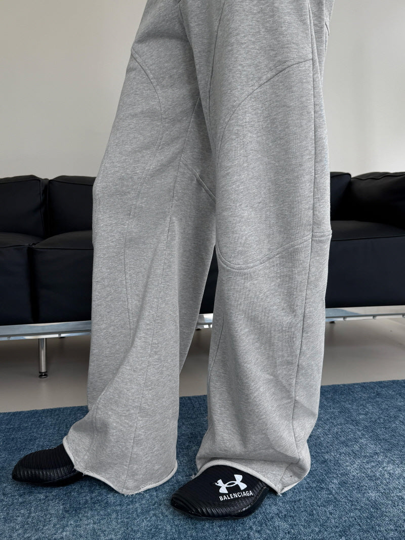 Gray Structured Skimmer Sweatpants