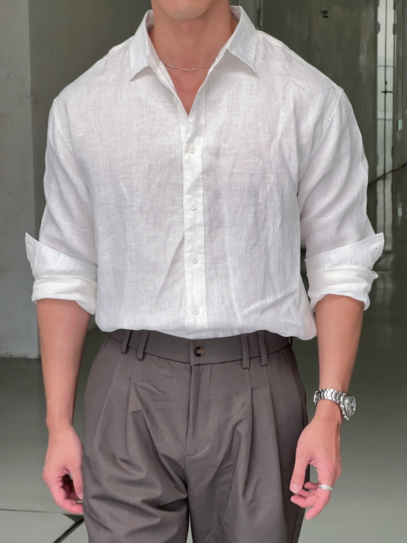 Linen  Loose Commuter Shirt