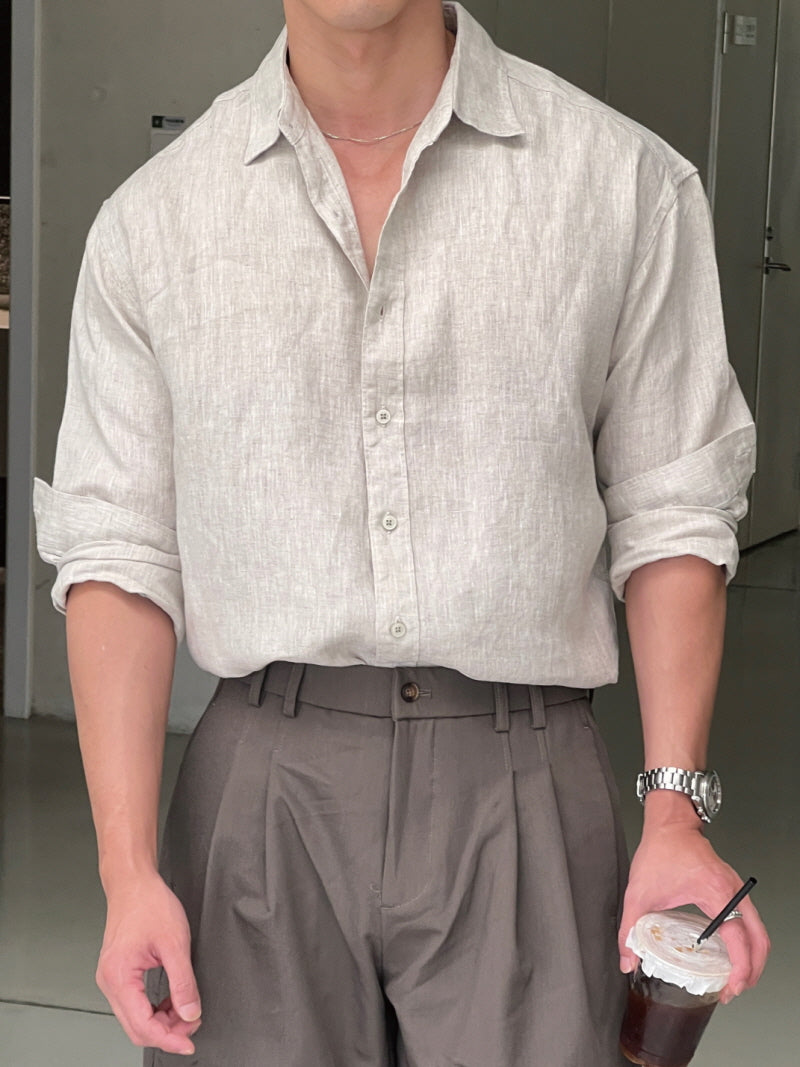 Linen  Loose Commuter Shirt