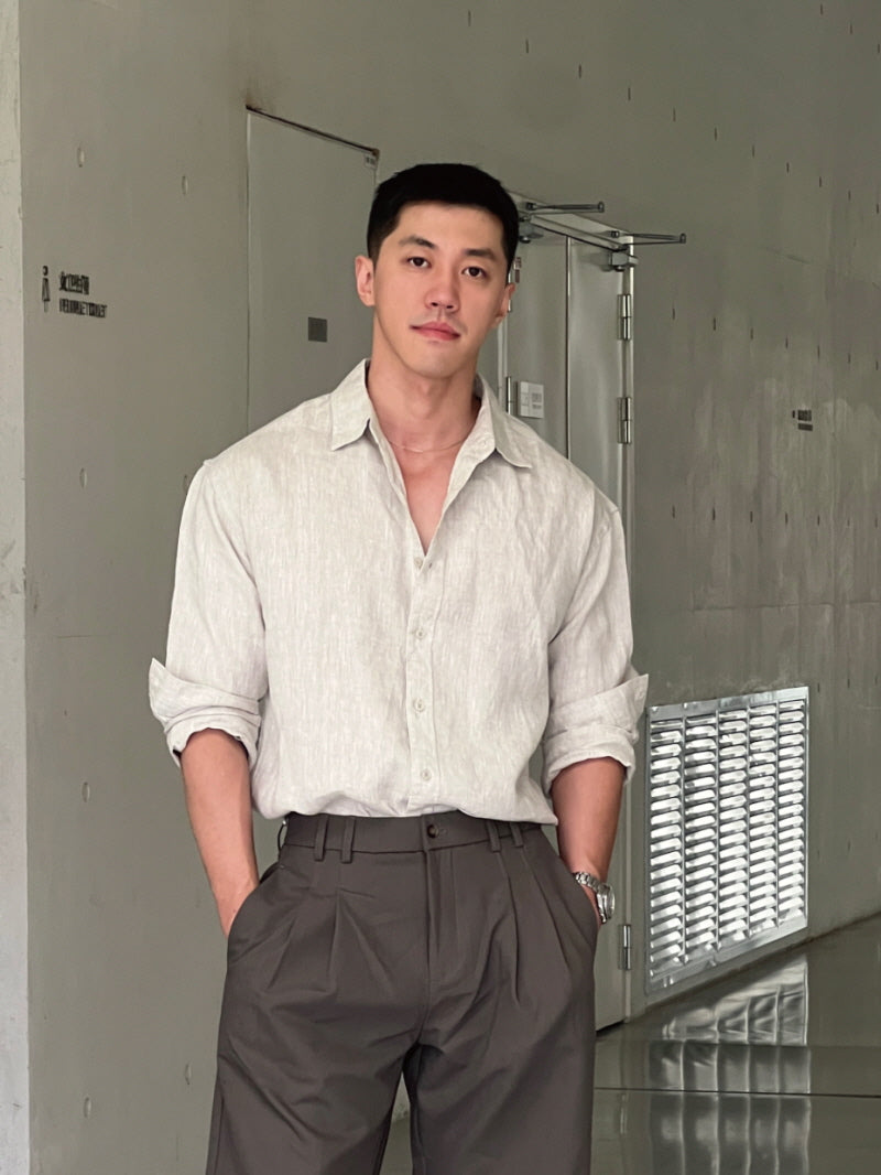 Linen  Loose Commuter Shirt
