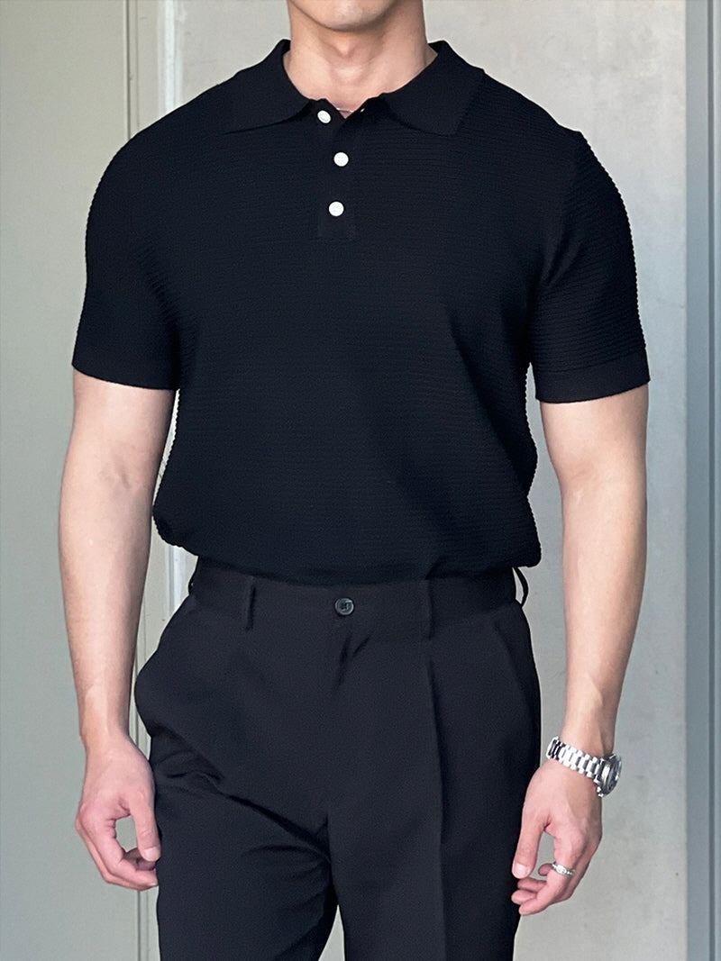 Black Mirror Luxury Knit Polo